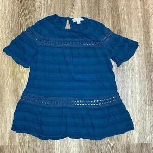 Womens Studio Blue Blouse - Petite Small